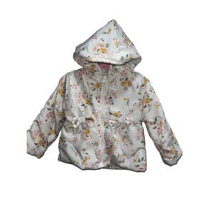 Penelope Mack Toddler Girls Hooded Jacket size 2T floral print lined long sleeve